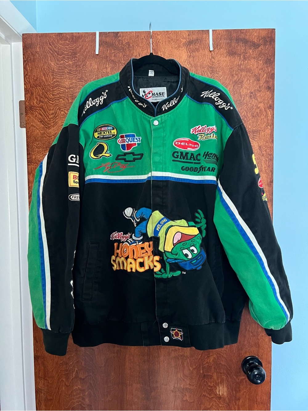 Kellogg's Honey Smacks Racing Jacket Kyle Bush - Green & Black 4XL